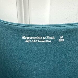 Abercrombie & Fitch Green Fitted Bodysuit with Tie Front